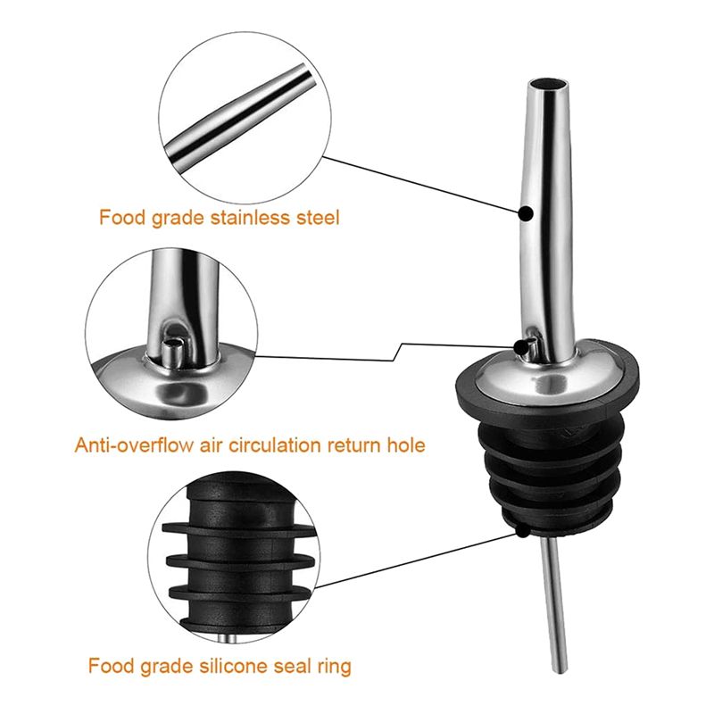 60Pc Stainless Steel Pourers,S - Speed Pourer Cap recension och pris