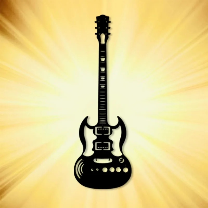 Brand 3D Metal Guitar Wall Art - Home Bar Lounge recension och pris
